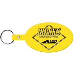 Yellow Large Oval Soft Promo Key Tag