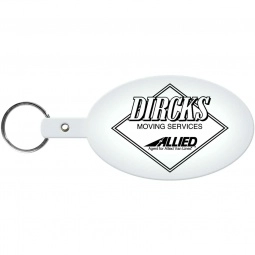 Trans. Frost Large Oval Soft Promo Key Tag