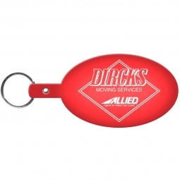 Trans. Red Large Oval Soft Promo Key Tag