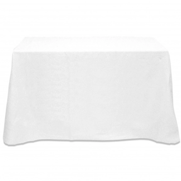 White 4-Sided Custom Table Cover - 4 ft.