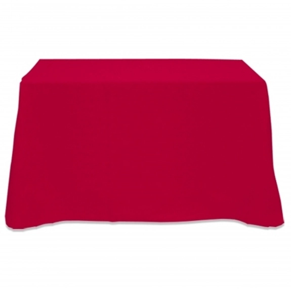 Red 4-Sided Custom Table Cover - 4 ft.