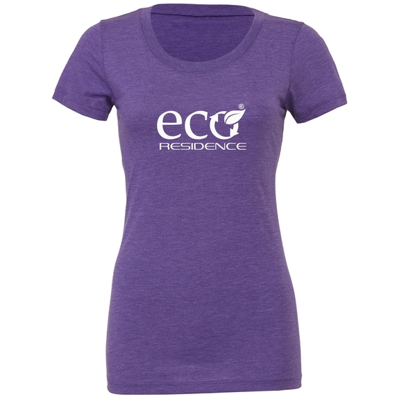 Purple Bella + Canvas&#174; Triblend Short-Sleeve Logo T-Shirt - Women's 