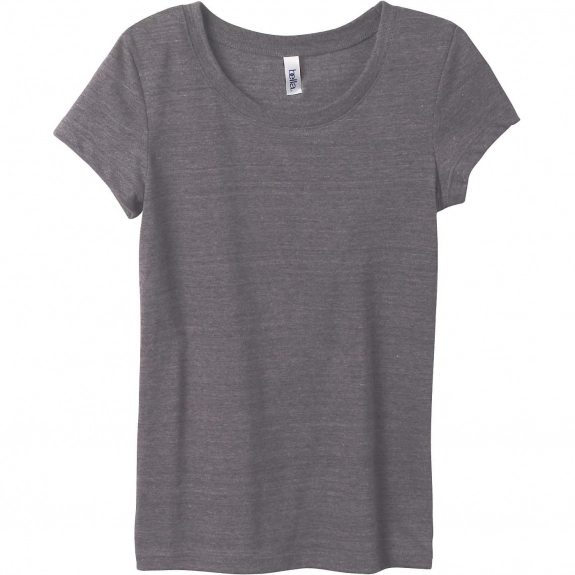 Women's Grey Bella Triblend Short-Sleeve Logo T-Shirt