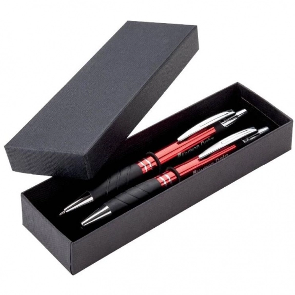 Red Ballpoint Promotional Pen Set w/ Pencil