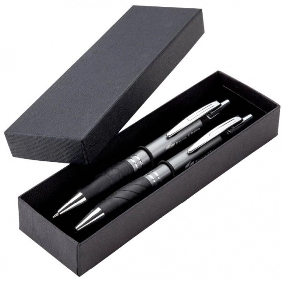 Grey Ballpoint Promotional Pen Set w/ Pencil