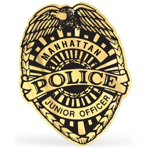 Police Badge Lapel Sticker Custom Sticker Rolls