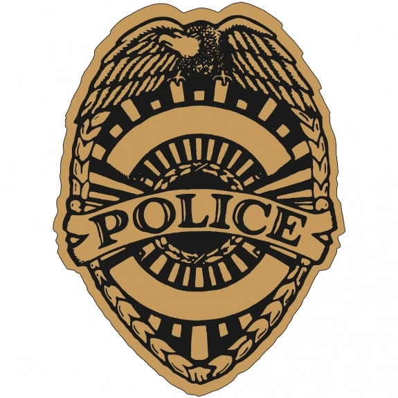 Matte Gold Police Badge Lapel Sticker Custom Sticker Rolls