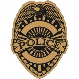 Matte Gold Police Badge Lapel Sticker Custom Sticker Rolls