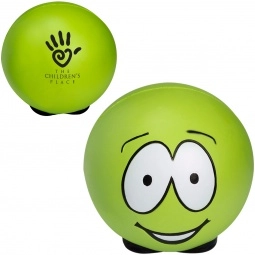 Lime Emoticon Face Custom Stress Ball