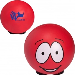 Red Emoticon Face Custom Stress Ball
