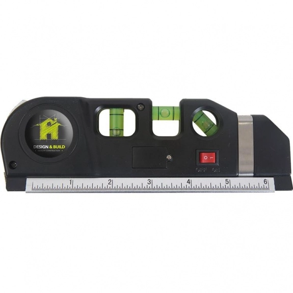 Black - Full Color Laser Custom Level w/ Tape Measure
