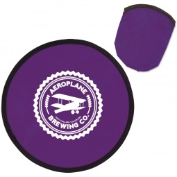 Purple Folding Promotional Flyer w/ Case - 10"