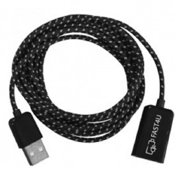 Black - Extra Long Braided USB Custom Charging Cable - 6 ft. 