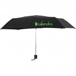 Black - Manual Fold Promotional Umbrella w/ Sleeve - 42"