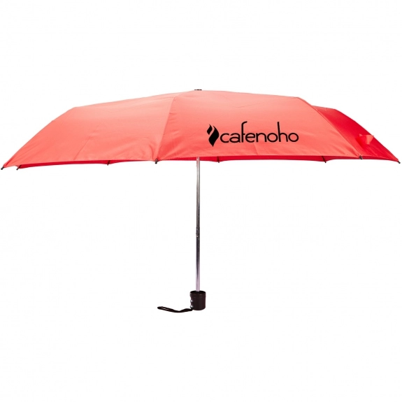 Red - Manual Fold Promotional Umbrella w/ Sleeve - 42"
