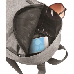 In Use Solo Re:vive Heather Custom Mini Backpack - 8.75"w x 13.25"h x 3.88"