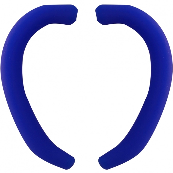 Blue Silicone Promotional Mask Ear Protectors w/ Imprinted Pouch
