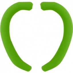 Lime Green Silicone Promotional Mask Ear Protectors w/ Imprinted Pouch