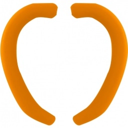 Orange Silicone Promotional Mask Ear Protectors w/ Imprinted Pouch