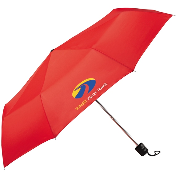 Red - Pensacola Folding Custom Logo Umbrella - 41"