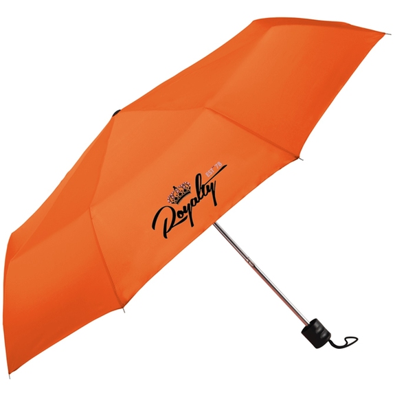 Orange - Pensacola Folding Custom Logo Umbrella - 41"