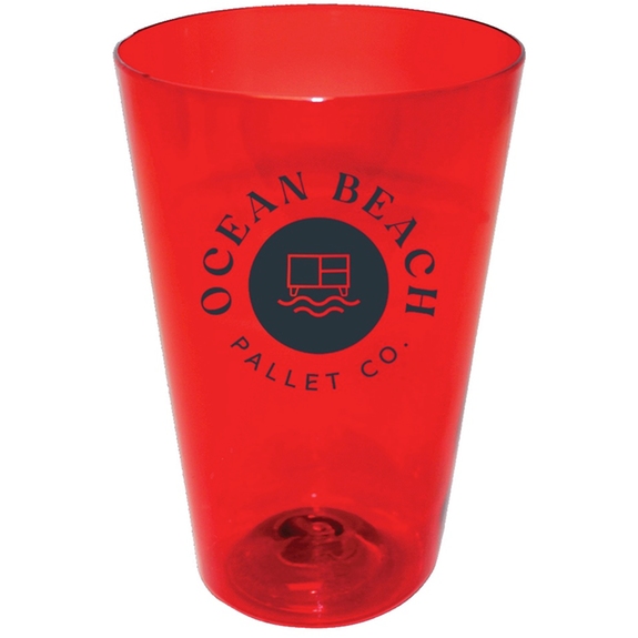 Red - Oceanworks Recycled Custom Pint Glass - 16 oz.