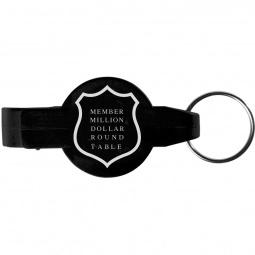 Black Round Bottle Opener Custom Keychains