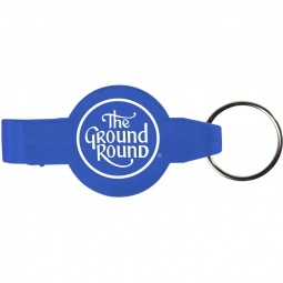 Blue Round Bottle Opener Custom Keychains