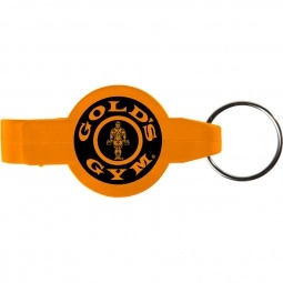 Orange Round Bottle Opener Custom Keychains
