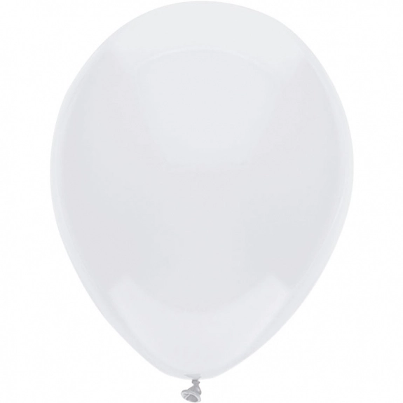 White AdRite Biodegradable Promotional Latex Balloons - 9"