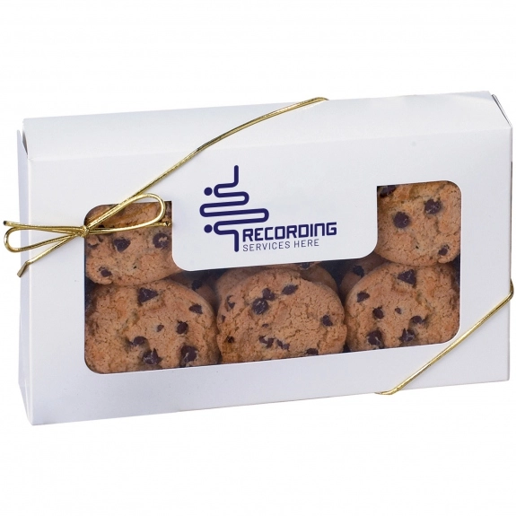 White Promo Chocolate Chip Cookies in a Bakery Box - 2 Dozen