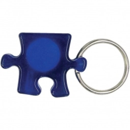 Blue Mini Puzzle Piece Key Light Promotional Keychain