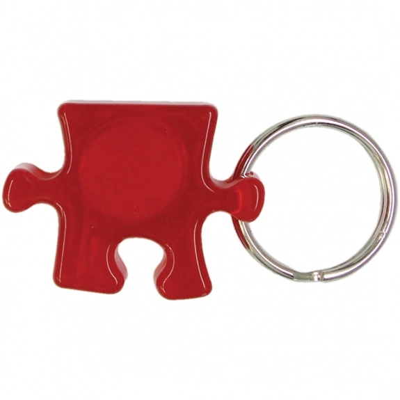 Red Mini Puzzle Piece Key Light Promotional Keychain