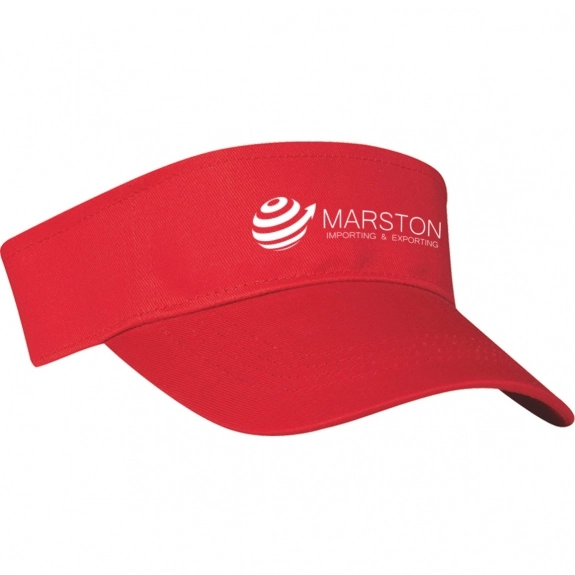 Red - Cotton Twill Promotional Visor