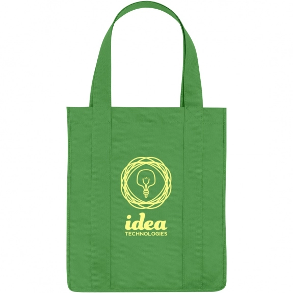 Kelly Green Grocery Non-Woven Custom Tote Bag - 13"w x 15"h x 10"d