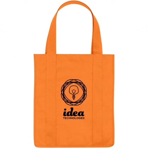 Orange Grocery Non-Woven Custom Tote Bag - 13"w x 15"h x 10"d
