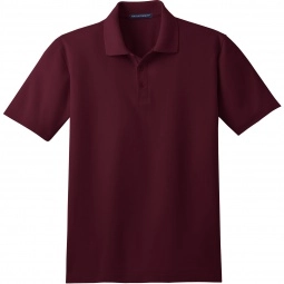 Burgundy Port Authority Stain-Resistant Custom Polo - Men's