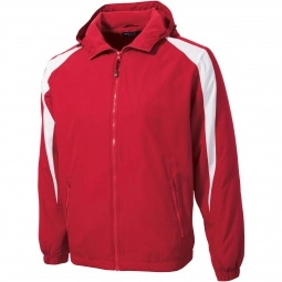True Red Sport-Tek Fleece-Lined Colorblock Custom Jacket