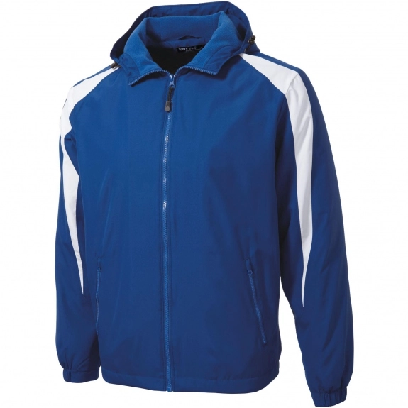 True Royal Sport-Tek Fleece-Lined Colorblock Custom Jacket