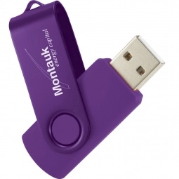 Violet 1GB - Aluminum Two-Tone Folding Custom Flash Drive