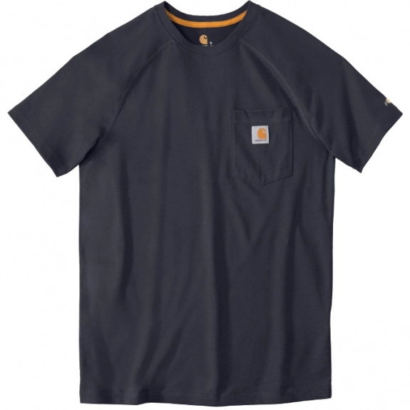 Navy - Carhartt Force Cotton Delmont Custom Short Sleeve T-Shirt