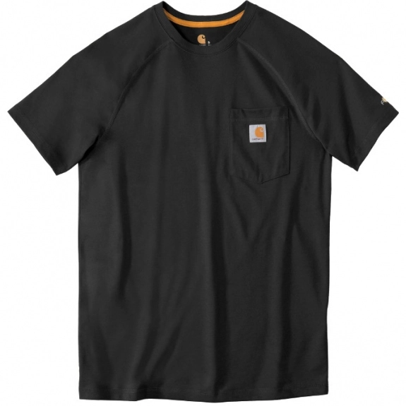 Black - Carhartt Force Cotton Delmont Custom Short Sleeve T-Shirt