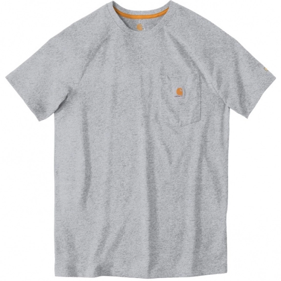 Heather Grey - Carhartt Force Cotton Delmont Custom Short Sleeve T-Shirt