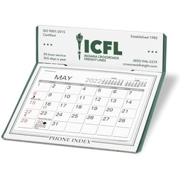 Green Premier Custom Desk Calendar