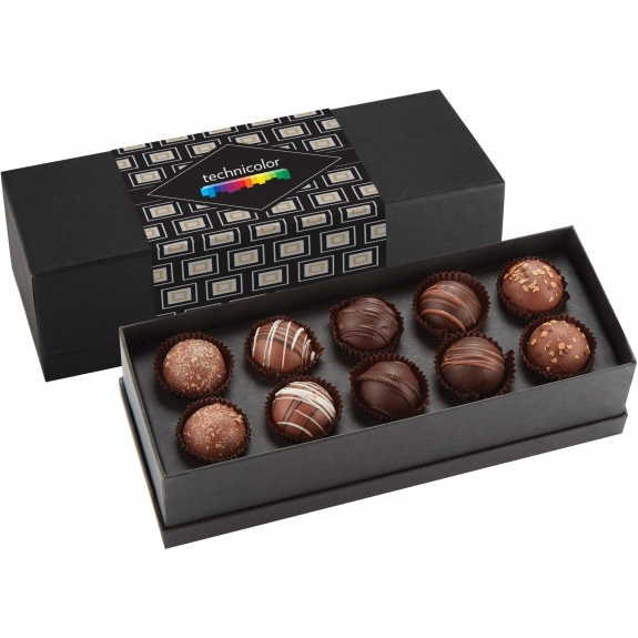 Black Custom 10 Piece Decadent Chocolate Box