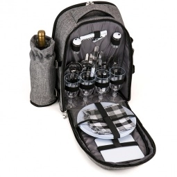 Open Insulated Promotional Picnic Backpack w/ Accessories