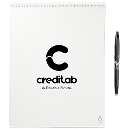 White Rocketbook Letter Flip Custom Smart Notebook - 8.5"w x 11"h