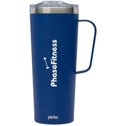 Navy Perka&#174; Winston Double Wall Promotional Mug - 28 oz.