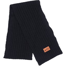 Black - Leeman Rib Knit Custom Scarf