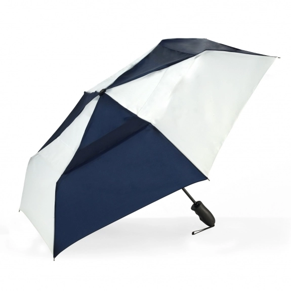 Navy Blue/White ShedRain Windjammer Compact Custom Umbrella - 43"